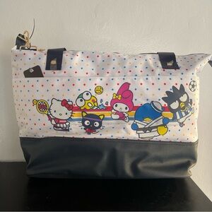 NWT Blue white Hello Kitty and Friends Stars Large Travel Tote Bag Travel